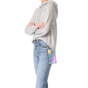 KENZO Iridescent PVC Crossbody Phone Chain Holder